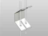 - het vormvast gemaakt element wordt opgehangen met de ophangdraad met haak Vertebra R160/250, de dubbele veerklem
