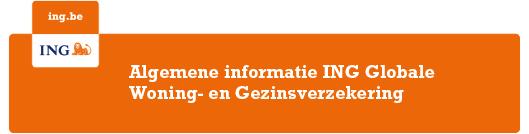 De ING Globale Woning- en Gezinsverzekering is een brand- en gezinsverzekering van NN Insurance Services Belgium nv, aangeboden door ING.