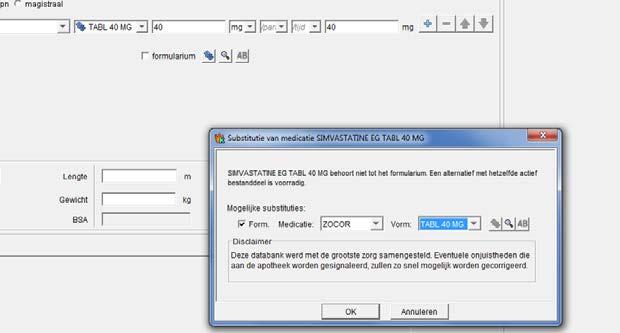 de medicatie buiten formularium U ziet dat deze medicatie