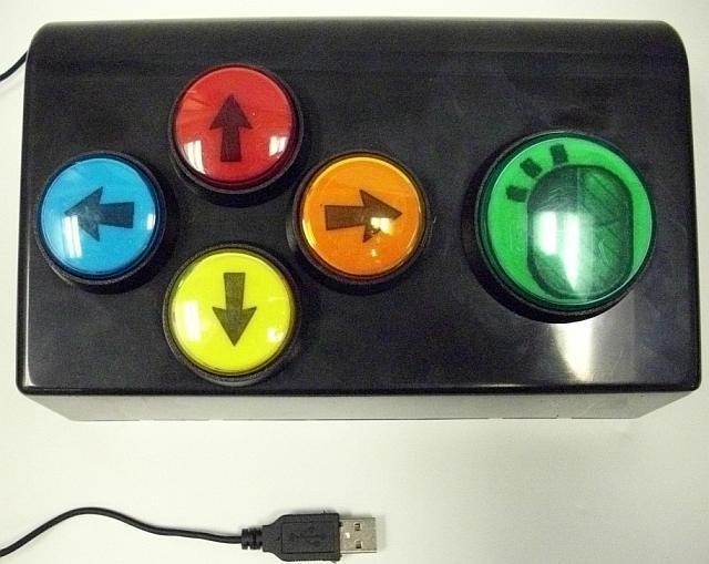 33 van 48 Een joystickschakelaar is een joystick die slechts een beperkt aantal richtingen toelaat. Meestal zijn dat vier richtingen, soms ook acht.