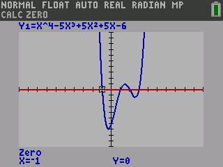 1.5 Grafisch-numeriek oplossen [1] Stap 4: Bepaal de nulpunten van de functie: 2ND TRACE 2:ZERO ENTER Op het scherm verschijnt Right Bound?