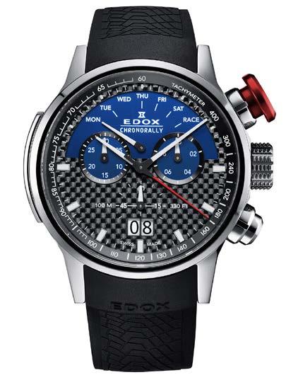 What s New - Watches Edox en Sauber: Chronorally Limited Edition Ter ere van de samenwerking tussen Edox en Sauber Formule 1 Team heeft Edox een limited edition chronograaf-horloge ontwikkeld die