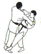 onder arm & gordel nemen - linkerelleboog & linkerknie in de nek 4. Harai-goshi 5. Tai-otoshi 6. Okuri-ashi-barai (3 manieren) - hoog in kraag nemen - voorwaarts uit evenwicht 1.