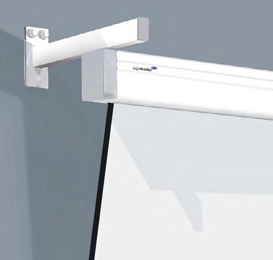PROJECTIE Accessoires voor projectieschermen Plafondbeugels Voor installatie van een projectiescherm in een hoge ruimte of onder een verlaagd plafond zijn speciale plafondbeugels beschikbaar.