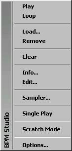 Met de t wee en toetsen kan de sample player output zowel aan player A, als player B toegewezen worden.
