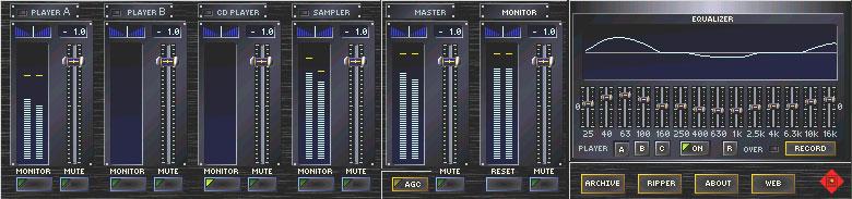 Mengpaneel 3.13. Mengpaneel De Mixer bestaat uit vier onderdelen, die worden weergegeven per paar. In de standaard weergave worden de audiokanalen links, en de equalizerkanalen rechts geplaatst.