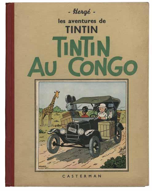 2089* Tintin au Congo. Zwart-witeditie uit 1937. Achterkaft type A3. Kleine opgeplakte prent, Reporter op de voorkaft. Exemplaar van het 10de duizendtal. Zéér goede staat.