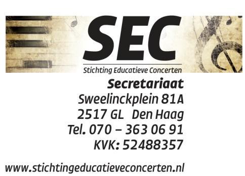 Beleidsplan Stichting Educatieve Concerten 2015/2016 De Stichting Educatieve Concerten is op 23 maart 2011 opgericht.