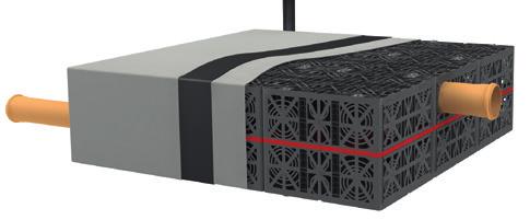 Aansluitingen De 110, 160 en 200 mm aansluitingen kunnen direct op de Cube module aangesloten worden op de daarvoor voorziene Belasting door machines plaatsen.