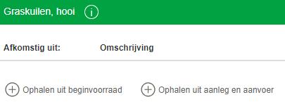 44. Wanneer u alles heeft ingevuld klikt u op opslaan. Het onderdeel aanleg en aanvoer zou nu groen moeten worden. 6.3 Verkoop en afvoer 45. Klik op Voer en daarna op Verkoop afvoer.