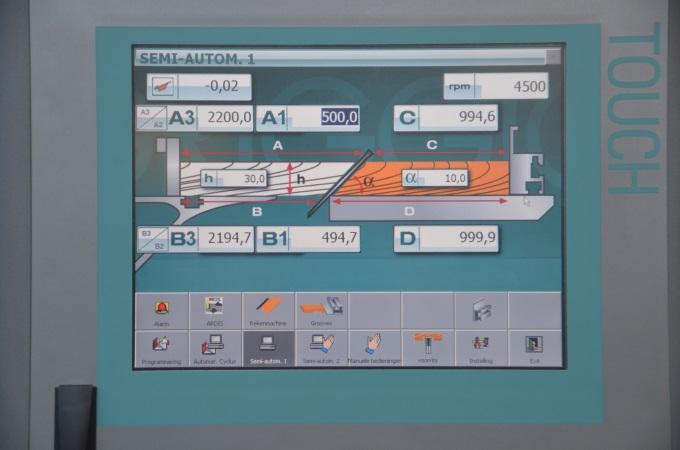 Voordelen machine UNICA Digitale aflezing : - op hoogte-instelling (met ijking op