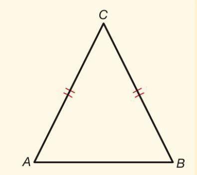 7.1 Bewijzen in driehoeken en vierhoeken [1] Voorbeeld 1: Bewijs de stelling dat in een gelijkbenige driehoek de hoeken tegenover de even lange zijden even groot zijn.