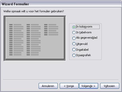 Meestal zul je alle velden willen invullen; die kun je snel selecteren met de knop met de dubbele pijlen.