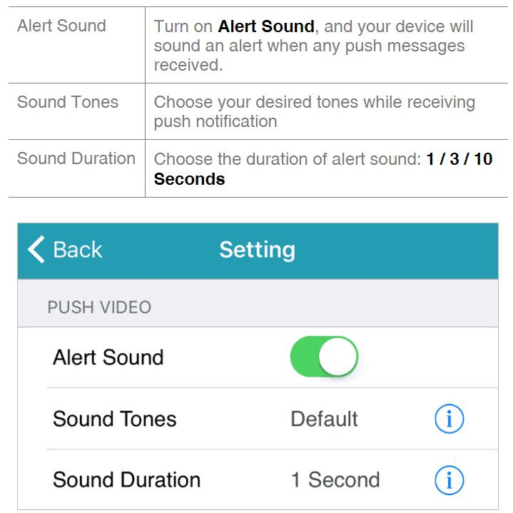 Push Video Alert Sound zorgt ervoor dat u een geluid krijgt wanneer u een