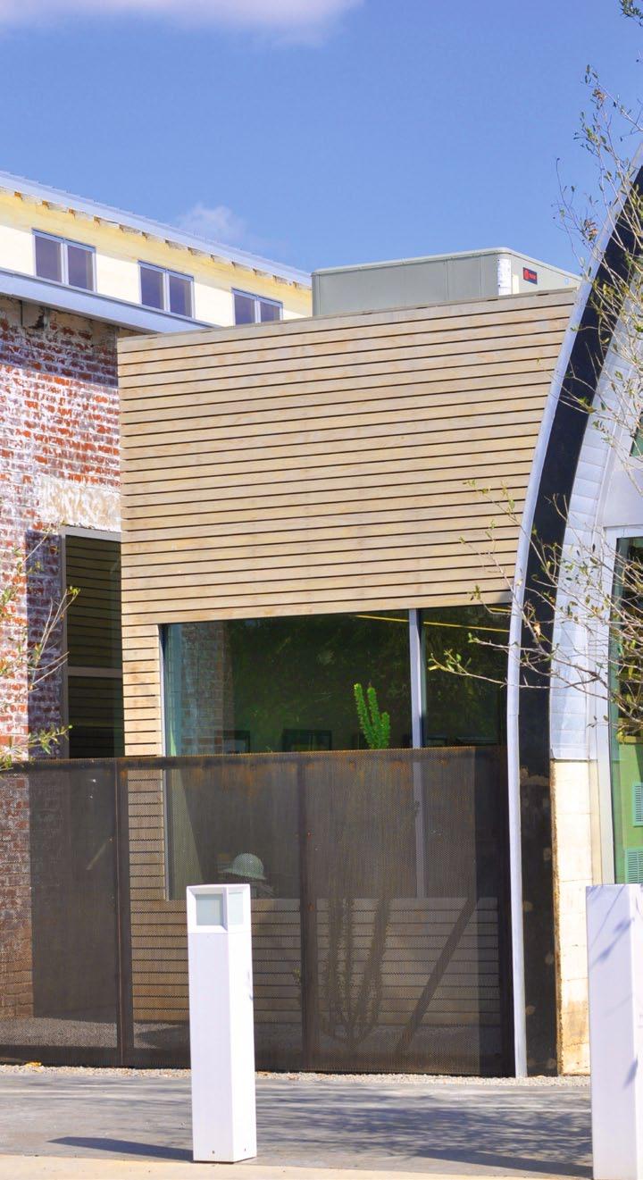 Lonnie Burns, Cunningham Architects In Jubilee Park, Dallas, werd Accoya hout gebruikt voor de gevelbekleding van twee nieuwe wijkcentra die