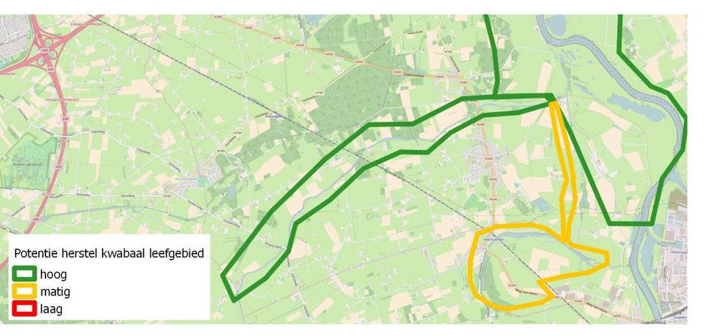 Kansen voor de kwabaal in Gelderland Figuur I.8. Voorsterbeek en Lage Leiding: in huidige staat grotendeels ongeschikt als leefgebied voor kwabaal.