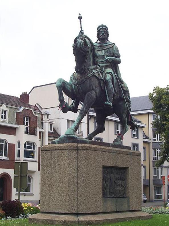 Standbeeld van Boudewijn IX, Graaf van Vlaanderen te Bergen.