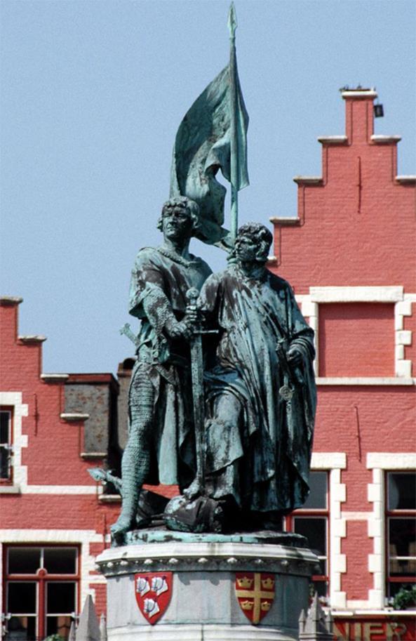 Standbeeld van Jan Breydel en Pieter de Koninck, de