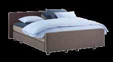 hoofdbord Dominica met oversteek, voetbord Siena, 2 vlakke boxsprings, 2 gestoffeerde matrassen Comfort, topper Comfort, stof Molly,