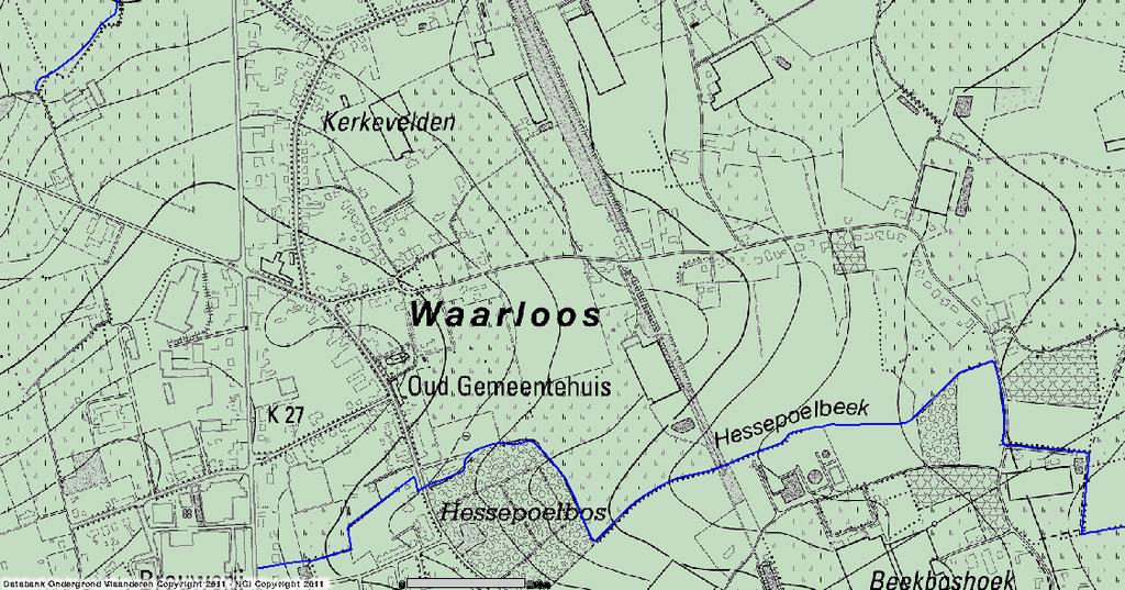 2.1.2 Algemene geologische opbouw 2.1.2.1 Tertiair geologische opbouw Onder het projectgebied bevinden zich sedimenten die behoren tot de Formatie van Berchem (Bc) (fig. 6).