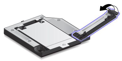 6. Steek de ThinkPad 12.7 mm Serial ATA Hard Drive Bay Adapter III. in het Serial Ultrabay Enhanced-compartiment.