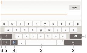 Tekst typen Virtueel toetsenbord U kunt tekst invoeren met het virtuele QWERTY-toetsenbord door elke letter afzonderlijk in te tikken, of u kunt de functie Glijden gebruiken en met uw vinger van de