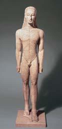 Vooral de mannelijke beelden zijn interessant, omdat hun naakte lichamen goed de ontwikkeling van de beeldhouwkunst tonen.