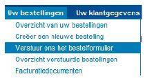 1. KIES ÉÉN VAN DE BESCHIKBARE BESTANDEN Om ons uw bestelling van elektronische cheques (e-lunch Pass, e-eco Pass en/of e-cadeau Pass ) door te sturen, klikt u in het tabblad Uw bestellingen op