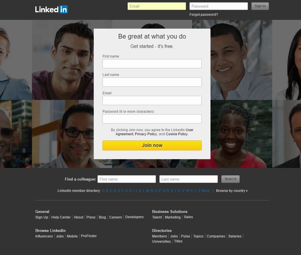 Stap 1 Ga naar www.linkedin.