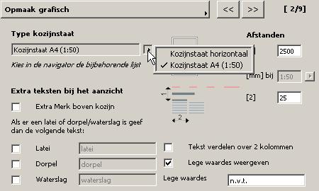 In de ArchiCAD 13 NL+ template zijn er reeds twee Model View Option Combinations aangemaakt voor het weergeven van de kozijnstaat; - Kozijnstaat A4 en Kozijnstaat horizontaal.