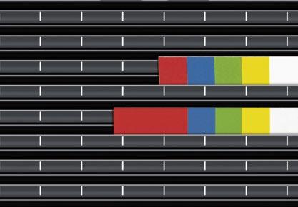 4 mm 7-466199 8 mm 7-466299 20 mm 7-466399 Planningsstroken n Planningsstroken in één kleur of gesorteerd, verkrijgbare kleuren: rood, blauw, groen, geel, wit n Kaartstroken 30 cm lang,