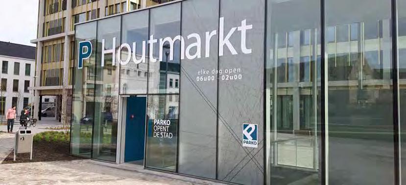 3.4.2. Buurtparkings 3.4.2.1 P Houtmarkt Sinds de opening in juli 2016 werden voor de nieuw geopende P Houtmarkt (168 ppl.