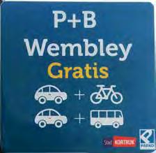 4.1.2.2 Park & Bike P Wembley In juni 2015 vormde Parko P Wembley in de Moorseelsestraat (vlakbij het Guldensporenstadion) om tot de eerste Park & Bike van Kortrijk.