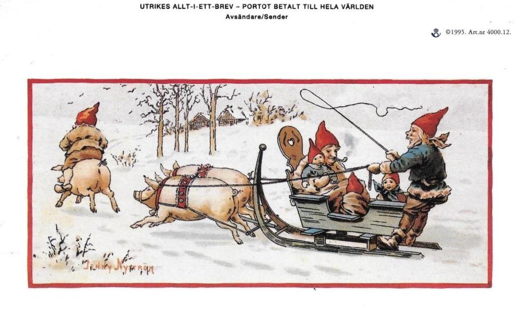 Een nisse of tomte is een wezen uit de Scandinavische folklore, met Kerstmis zeer actief.
