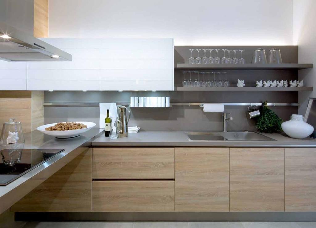 Modern design In deze moderne keuken is gebruik gemaakt van een elegant lijnenspel,