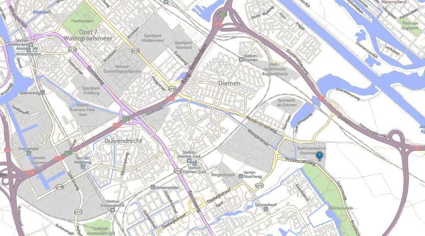 De bedrijfsruimte ligt op 8 minuten loopafstand van bushalte: Vinkenbrug. Op ca.