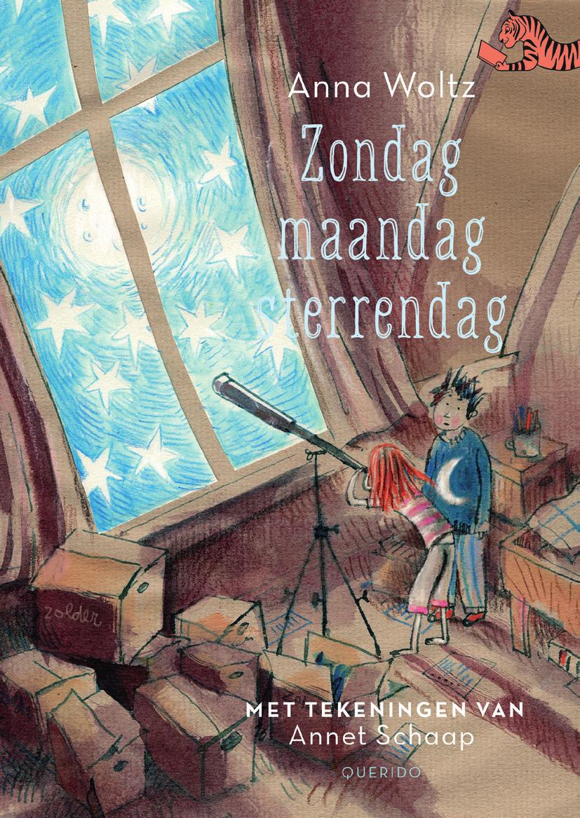 Zondag maandag sterrendag auteur: Anna Woltz illustrator: Annet Schaap uitgeverij: Querido Kinderboeken, 2017 isbn: 978 90 451 2105 5 Over het boek Nora is uitvinder.