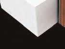 Geanodiseerde aluminium inbouwomlijsting ( naturel of zwart ) Centrale montage en deurbladpositie in de dagopening In te pleisteren met