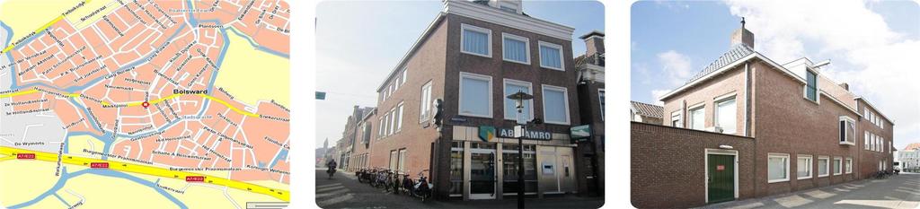 Bolsward, Marktstraat 1 Het object omvat een kantoorgebouw gelegen in het stadscentrum van Bolsward. Het object traditioneel gebouwd.