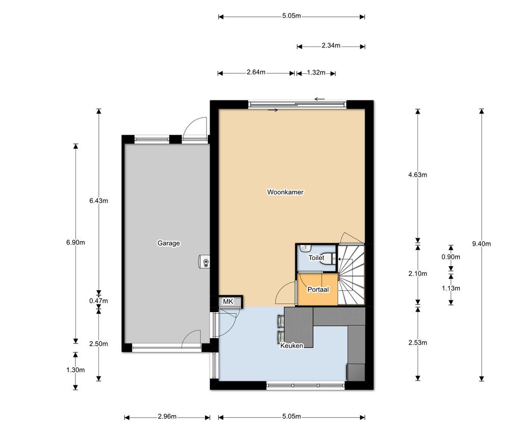 Tekeningen niet op schaal Aan de maatvoering in deze tekening kunnen geen rechten worden ontleend. Sanitair en/of keuken zijn globaal ingetekend en kunnen verschillen met de werkelijkheid.