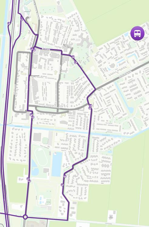 5.2 Openbaar vervoer De huidige routes van het openbaar vervoer ontsluiten de publieksaantrekkende functies in Wieringerwerf.