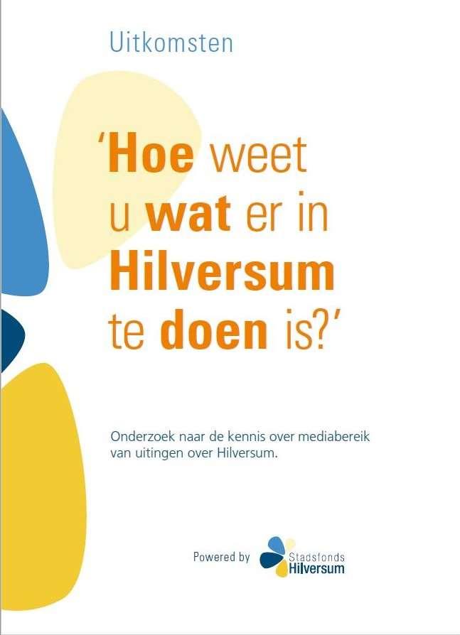 Het Stadsfonds Hilversum ondersteunt projecten die tot doel hebben de beleving en de levendigheid van Hilversum, als stad om te verblijven, te verbeteren.