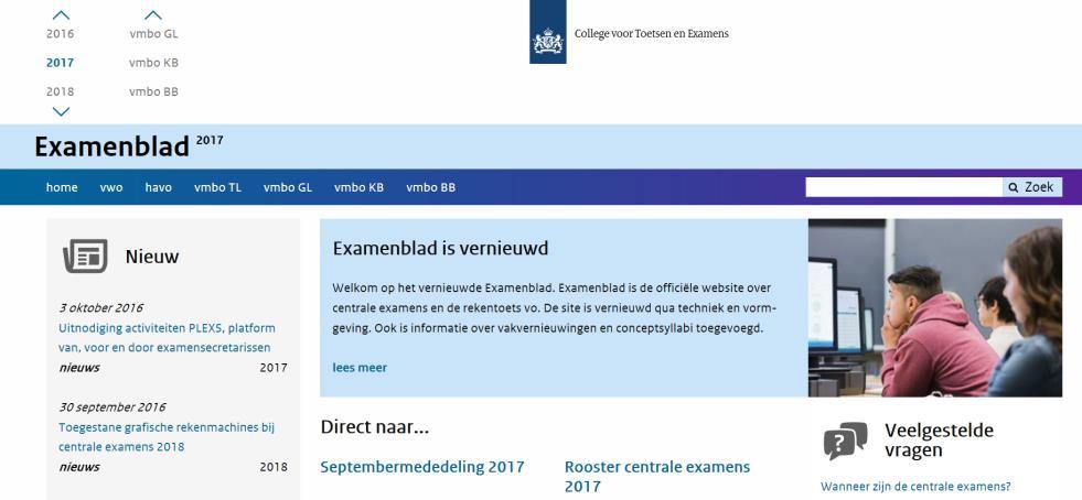 Examenprogramma: www.