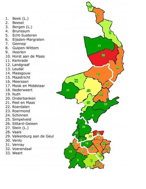3.2 De ontwikkeling van instroom en verstek in Limburg De relatie tussen (toegenomen) reisafstand en instroom Voor het onderzoek naar verschillen in instroom per gemeente of kanton, is de woonplaats