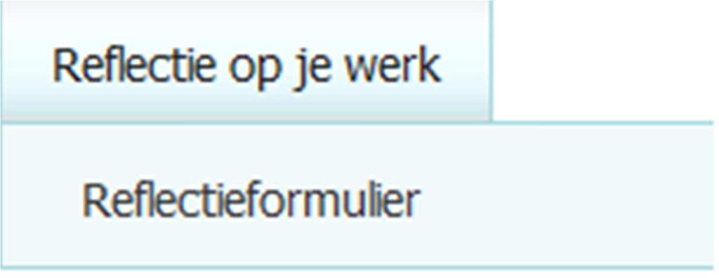 Reflectie op je werk Met het onderdeel Reflectie op je werk kunt u de student leren om kritisch naar een werkproces en/of product te laten kijken.