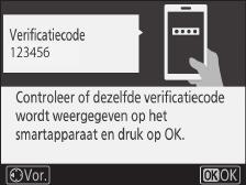 6 Camera/smartapparaat: Controleer of de camera en het smartapparaat beiden hetzelfde zescijferige getal weergeven.
