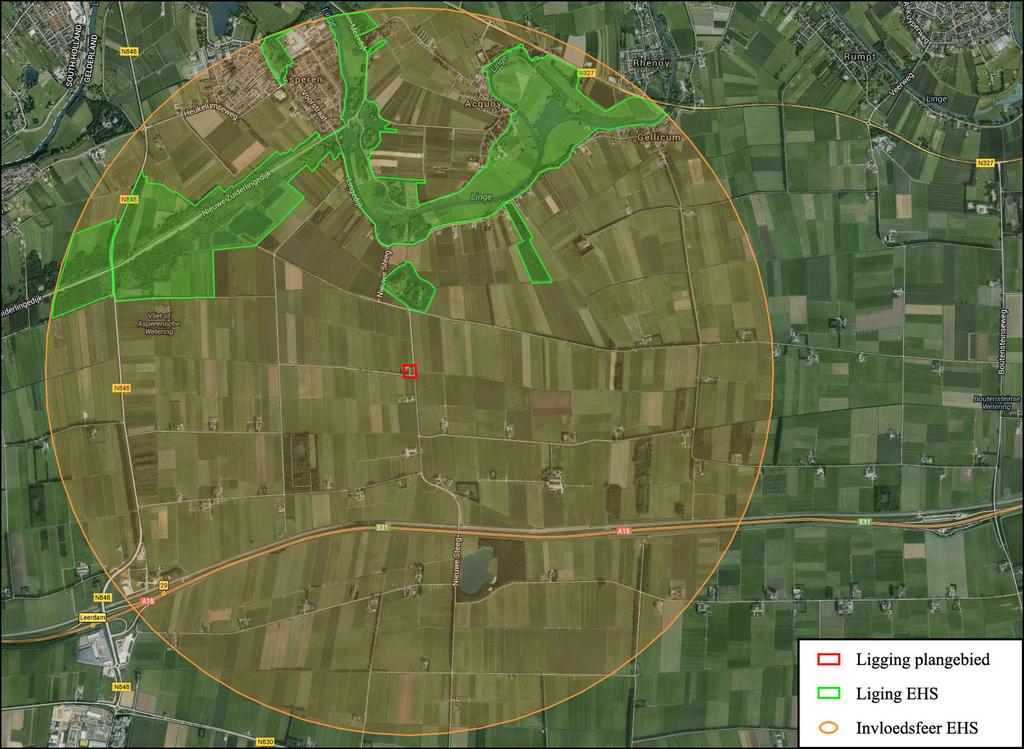 3. Natuurbeschermingswet 3.1 Ecologische hoofdstructuur en het plangebied Het plangebied ligt niet binnen Ecologische hoofdstructuur (EHS) zoals bepaald door het ministerie van economische zaken (afb.