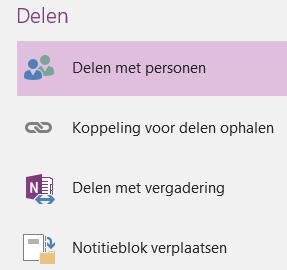 les 4 OneNote 2016 Werk je met meerdere accounts? Dan is het vaak veiliger om vanuit OneDrive te delen. Dan weet je zeker dat je in het juiste account bent ingelogd.