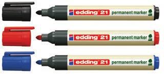 8 Viltstiften Viltstiften EDDING ECOLINE VILTSTIFT 21 Marker met reukarme inkt zonder toevoeging van xyleen/tolueen.
