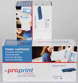 Compatible cartridges en toners 2 PROPRINT TONERCARTRIDGES VOOR SAMSUNG Proprint is het voordeligste alternatief voor printersupplies.